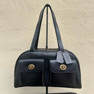 💣Coach Large Twin Turnlock Shoulder Bag CCC54💣